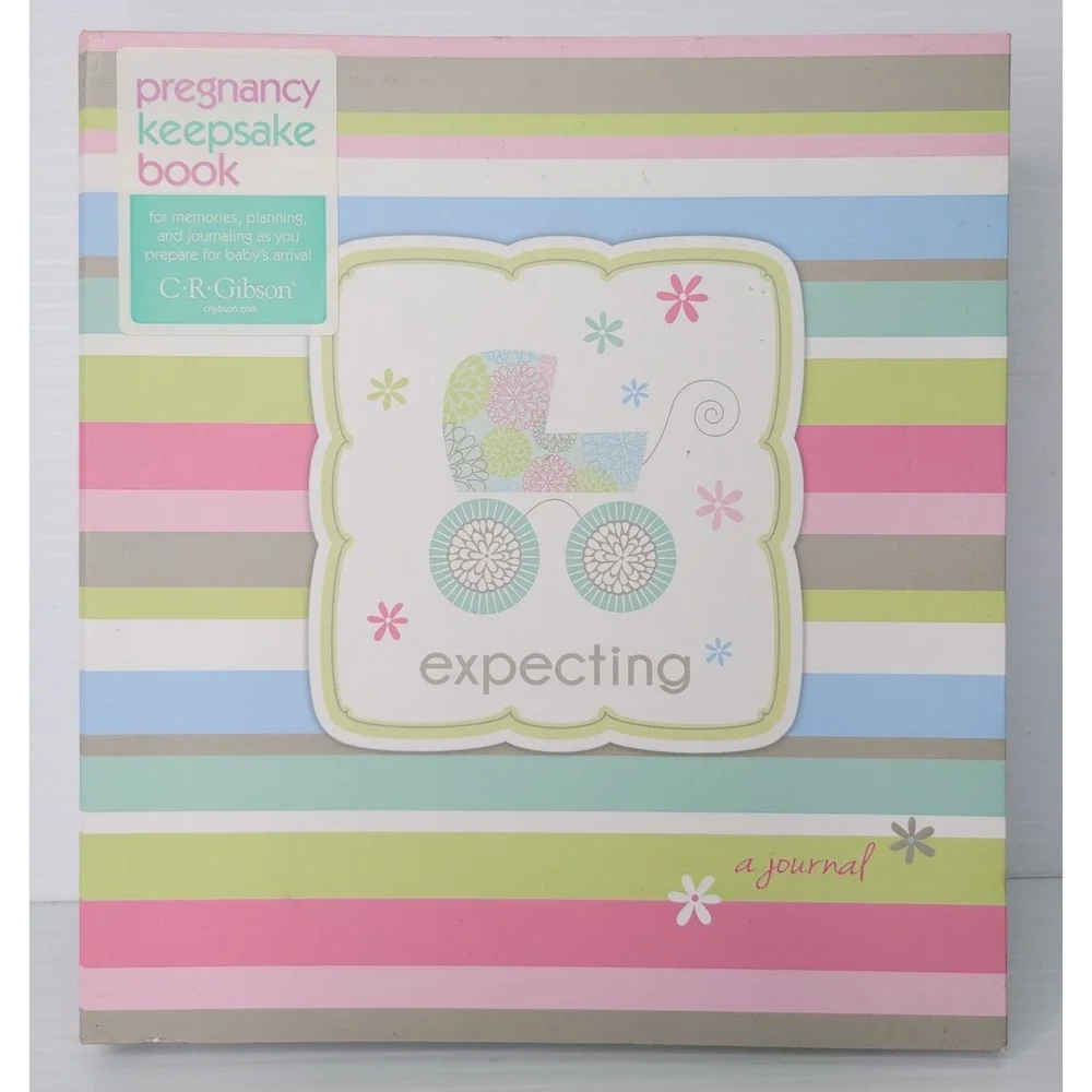 C.R. Gibson‎ Pregnancy Journal Multi Stripe Robin Zingone Memory Book